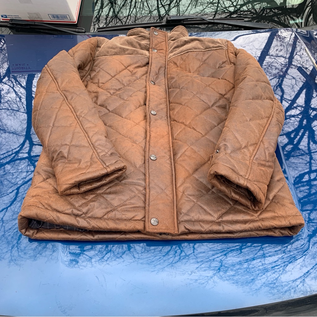 Rainforest Mens Brown Jacket Waterproof Quilted Equestrian Size Small
